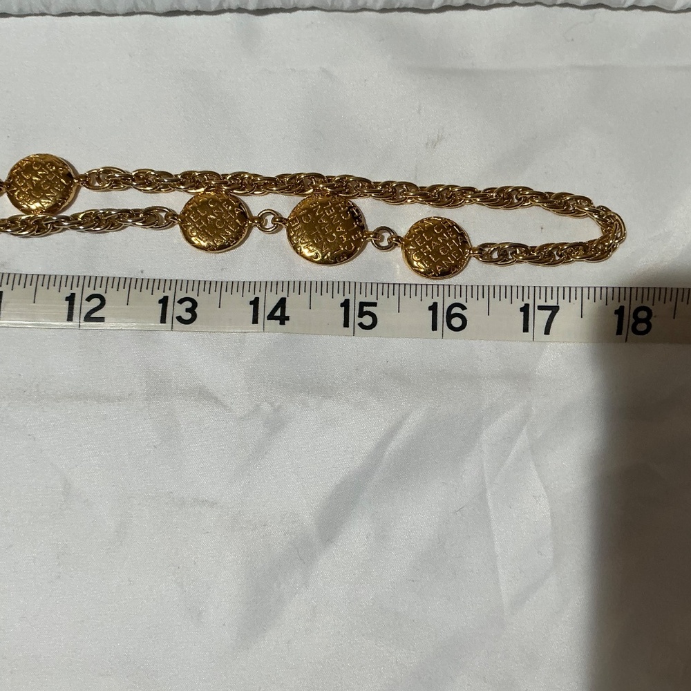 Chanel Vintage Mademoiselle station gold necklace - Picture 8 of 9